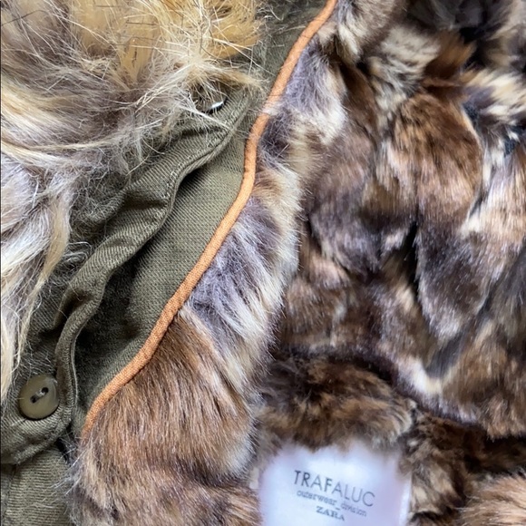 ZARA Faux Fur Lined Jacket - Picture 11 of 13
